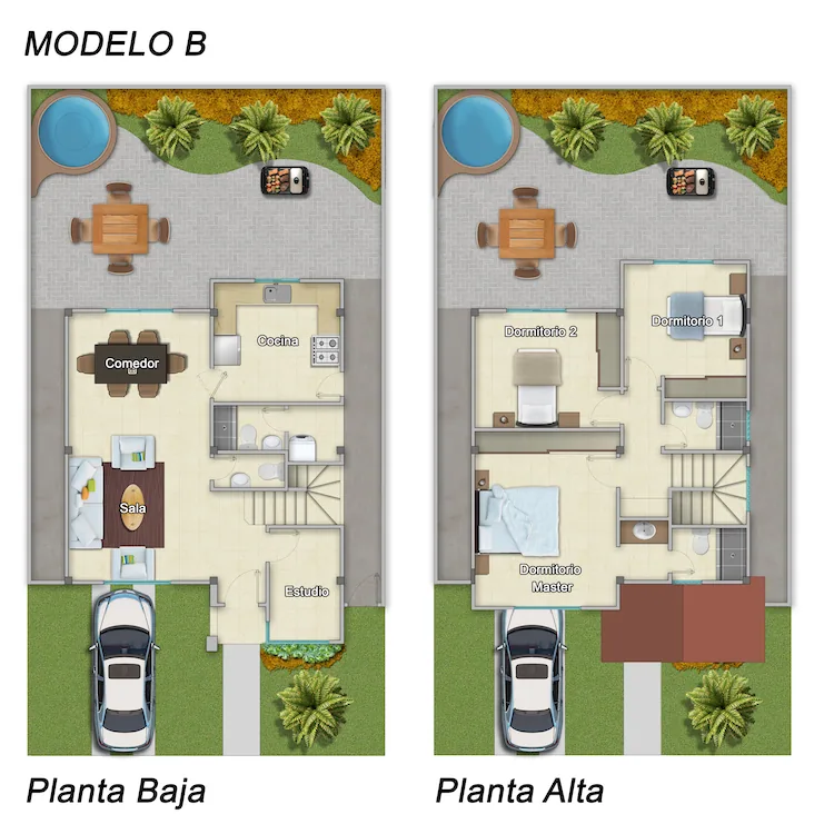 Modelo B casa en venta con 3 dormitorios en Costa Real Guayaquil – Foto 2