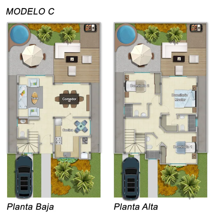 Modelo C casa en venta con 3 dormitorios en Costa Real – Foto 2