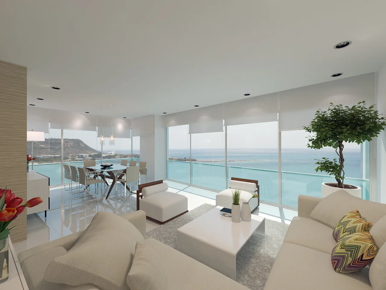 Departamento en venta en Salinas de 3 dormitorios  y esquinero frente a la playa de Chipipe – Foto 1